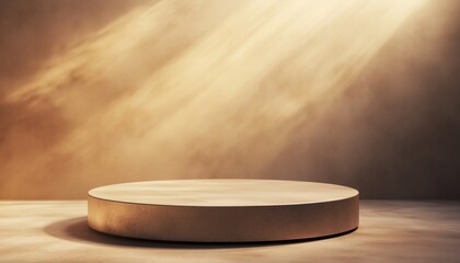 Poster - Stage Platform For Product Presentation And Mock Up With Clean Scene Backdrop. Vacant Pedestal For Mock Up On An Empty Stage With Pastel For Cosmetic Rendering.
