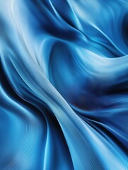 Poster - Abstract blue wavy lines flow gracefully, creating a dynamic and serene background.