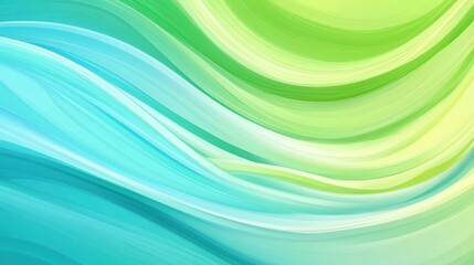 Poster - Blending green and blue wavy stripes creates a dynamic, vibrant abstract background, offering an ideal canvas for modern design projects and artistic expressions