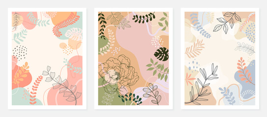 Wall Mural - Hand drawn colourful art background design.