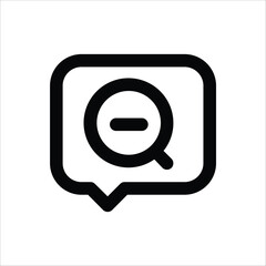 Wall Mural - a simple magnifying glass icon, perfect for representing search, find, or explore. minus