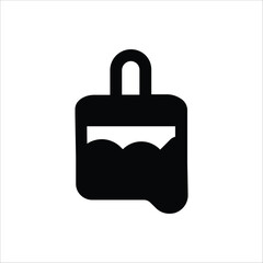 Wall Mural - a simple paint bucket icon, suitable for representing painting, art, design, or construction. filled