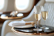 © pavlofox - Enjoying champagne in first class
