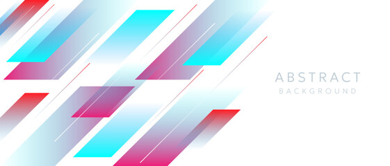 Poster - red blue geometric background geometric shapes element template design