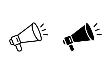 Megaphone icon set. Loudspeaker icon vector on white background