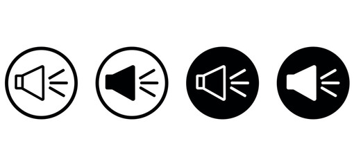 Sound icons set. Volume icon set. Speaker icon