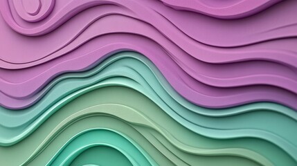 Fototapete - Three-dimensional rendering featuring transparent stripes set against a colored background