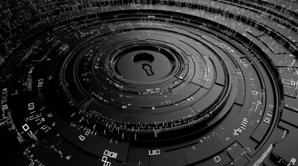 Poster - data encryption techniques digital realm visual representation abstract environment close-up view cy