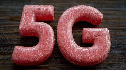Poster - Artistic presentation of the number 50 on a wooden table representing 5g network redundancy automation solutions