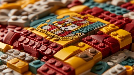 Poster - A futuristic 3D rendering of the Spanish flag serves as a concept for Spanish networking, set against a tech background