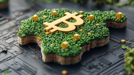 Poster - Dollar sign illuminated on computer screen representing financial technology and cryptocurrency innovations