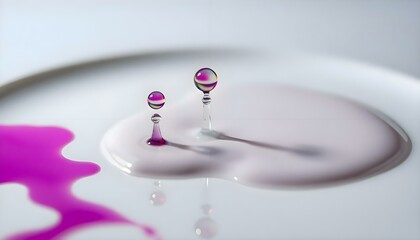 Wall Mural - a close up of two spoons in a paint drop