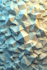 Poster - Metallic dots connected to form an abstract geometric shape