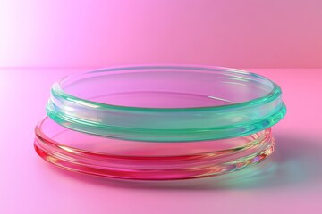 Poster - Image of a multi-colored glass object rendered in 3D with a plain white background