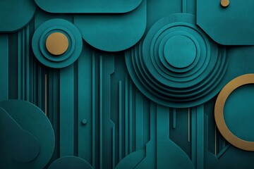 Poster - Soft gradient lines and shapes combine to create an abstract background