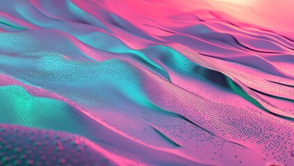 Poster - Colorful lines are prominently displayed in this abstract 3D rendering with a gradient background