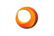 © Mufarokah - Orange abstract sphere logo design, white background, graphic design element