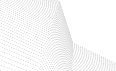 Wall Mural - abstract lines architectural 3d drawing