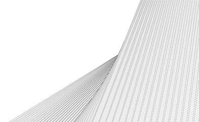 Wall Mural - abstract lines architectural 3d drawing