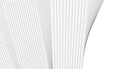 Wall Mural - abstract lines architectural 3d drawing