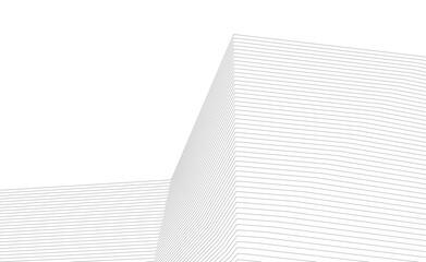 Wall Mural - abstract lines architectural 3d drawing