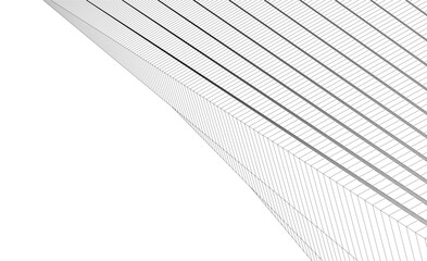 Wall Mural - abstract lines architectural 3d drawing