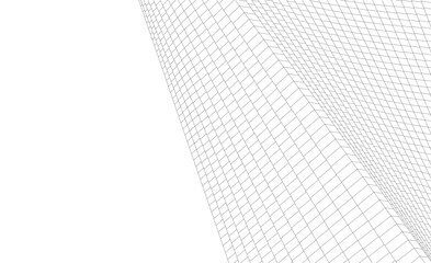 Wall Mural - abstract lines architectural 3d drawing
