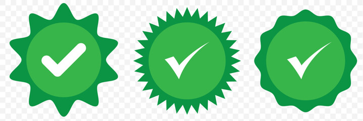 Poster - tick check mark with checkbox icon. green checkmark sign for app, ui, website. vector illustration o
