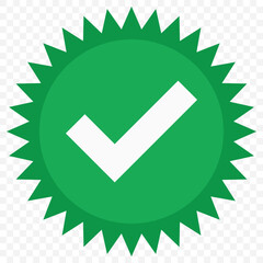 Poster - Green check mark icons. Check mark badge icons. Green Check Mark Icon Representing Approval, Confirmation, and Success for Tasks, Completion, and Positive Feedback. EPS 10.