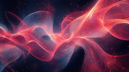 Poster - Abstract Technology Background with Dynamic Waves and Light Effects
