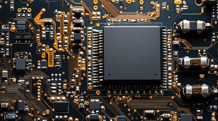 Poster - Abstract Electronic Circuit Design with Digital Components Close-Up