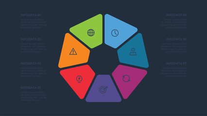 Poster - Creative concept for infographic with 74 steps, options, parts or processes. Business data visualization.