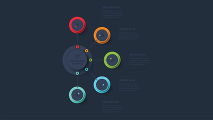 Poster - Creative concept for infographic with 4 steps, options, parts or processes. Business data visualization.