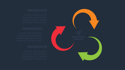 Poster - Creative concept for infographic with 3 steps, options, parts or processes. Business data visualization.