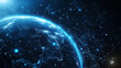 © Leo - The abstract blue and white Earth, with glowing network connections, symbolizes interconnected technology and innovation.