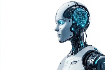 Poster - Advanced Humanoid Robot with Artificial Intelligence and Futuristic Technology Concept