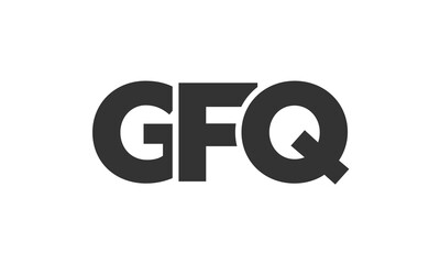 Poster - GFQ logo design template with strong and modern bold text. Initial based vector logotype featuring simple and minimal typography. Trendy company identity.
