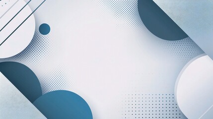 Poster - Geometric Shapes in Soft Light Background for Modern Designs