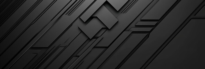 Poster - Modern abstract tech background featuring upward arrow design and geometric patterns