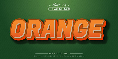 Poster - Editable text effect in orange text style.