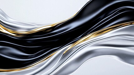 Poster -   A black-and-white image with a gold stripe on the bottom and a white image with a gold stripe on top of the bottom