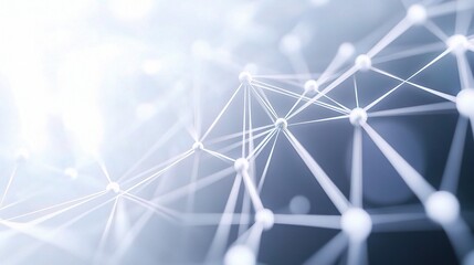Poster - Abstract Network Design with White Threads and Light Effects
