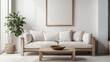 © Muhammad - Modern Living Room with Beige Sofa and Decorative Plant Interior