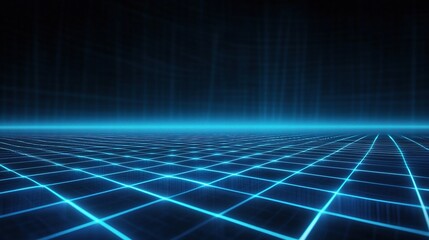 Poster - Digital Technology Grid Background Concept with Futuristic Design