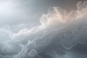 Wall Mural - Silver Gradient Background with Ethereal Haze Texture for Digital Art and Design