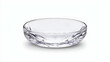 © Zulfa - Clear glass bowl with cut-glass design, isolated on white