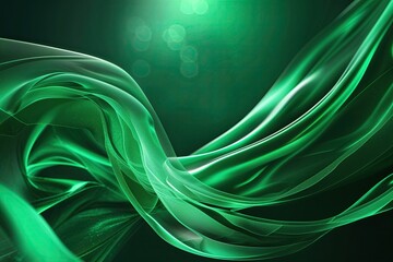 Poster - Radiant Emerald Green Background with Glowing Elegance and Smooth Flow