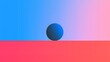 © Zhun - Blue sphere with pink blue background.
