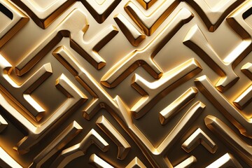 Poster - Seamless Gold Metal Texture Background Vector Design