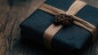 © PAPAHJAHATZ - Dark gift box on wooden table